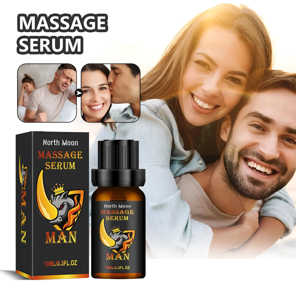 10ml bottle of men's body care essential oil for external massage with endurance support