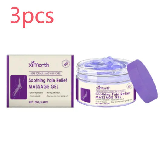 100g tube of body massage gel for joint and muscle care on knees and elbows.