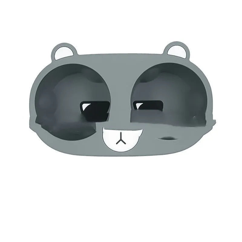 Silicone car cup holder insert for central console stabilisation in grey, tan or pink colour options