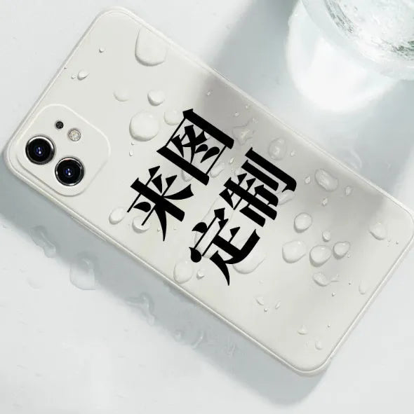 Customised acrylic couple design silicone rubber phone case for iPhone Xr