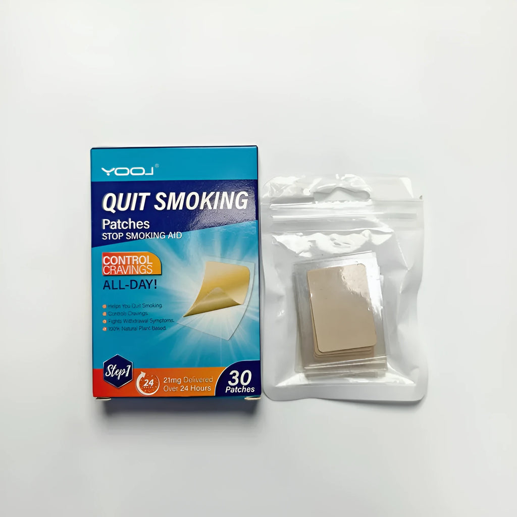 30 piece plant extract nicotine patches in box for smoking cessation