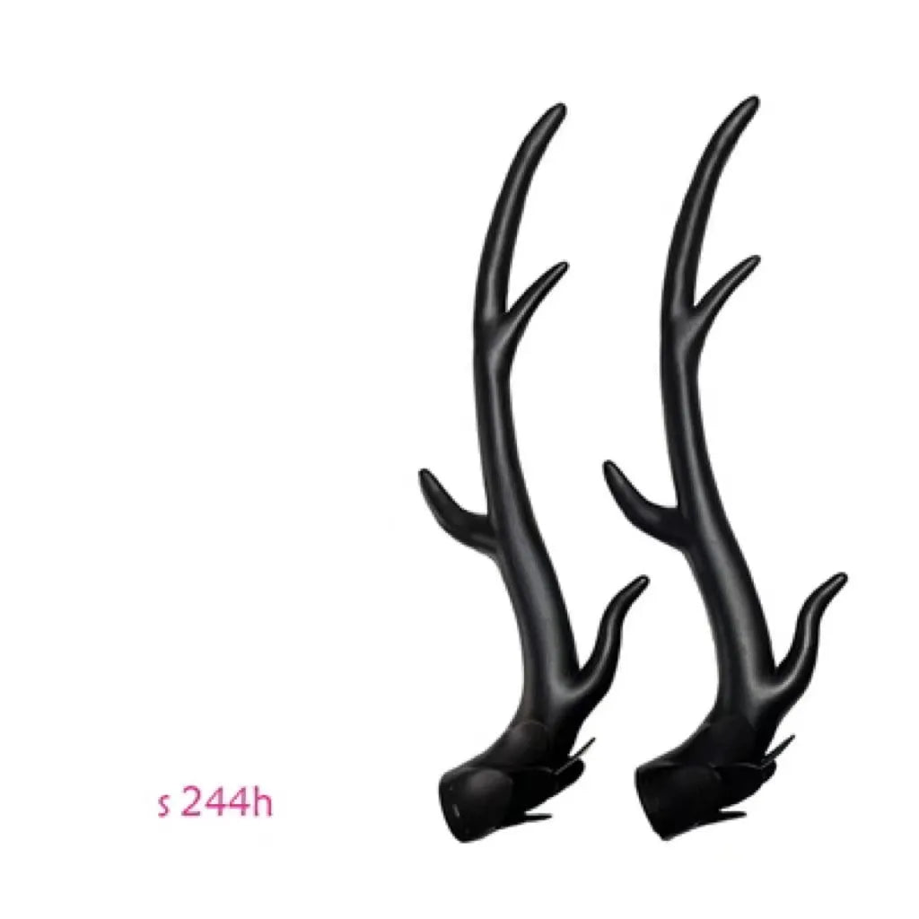 Pair of detailed resin dragon horns for motorcycle helmet customisation in Black Gold finish.