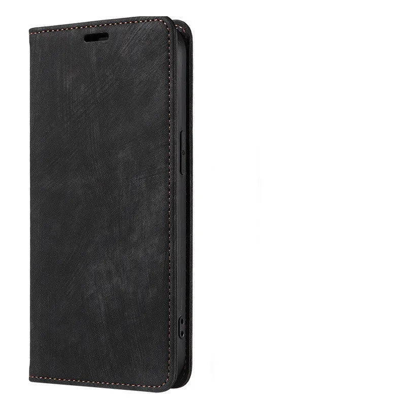 Magnetic flip phone case in a choice of colours for compatible iPhone models.