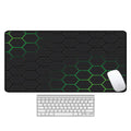 Large computer desk mouse pad with printed pattern and natural rubber non-slip base