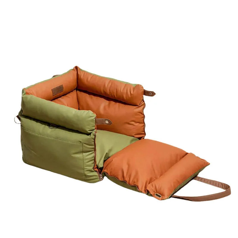 Removable cover pet car nest with waterproof PU leather in 55x50x45cm dimensions