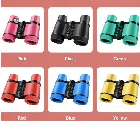 4X30 kids toy telescope HD portable binoculars in black blue green pink red yellow, one size