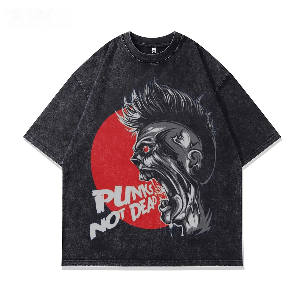 Men's short sleeve cotton shirt with printed character design in loose fit pullover style