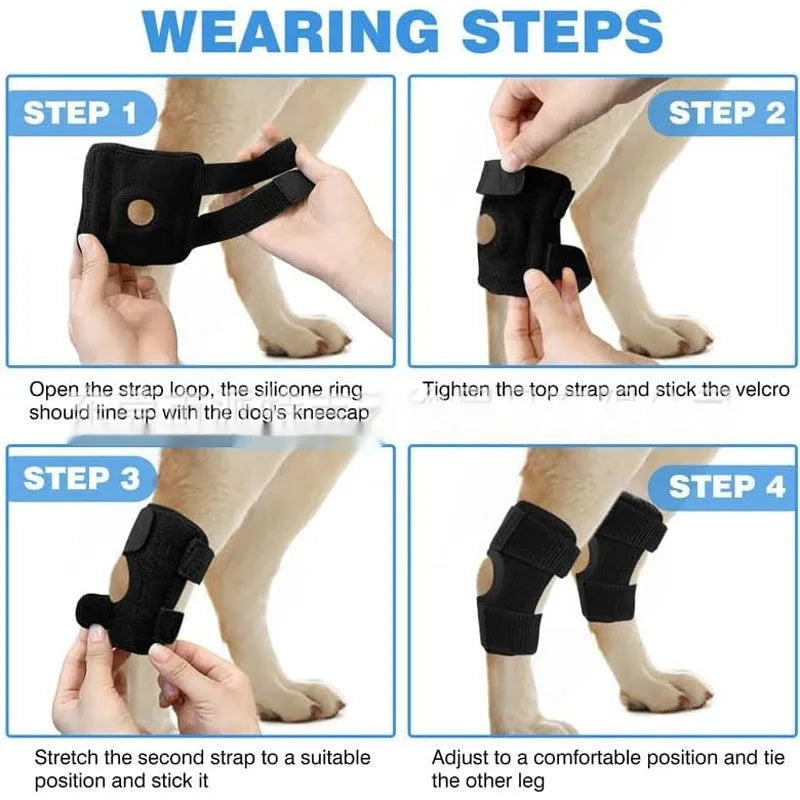 Black polyester dog leg guard for ACL rehabilitation and joint dislocation protection
