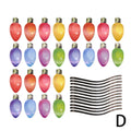 Christmas magnetic reflective bulb set showing white honeycomb bulbs and magnetic wires for car decoration