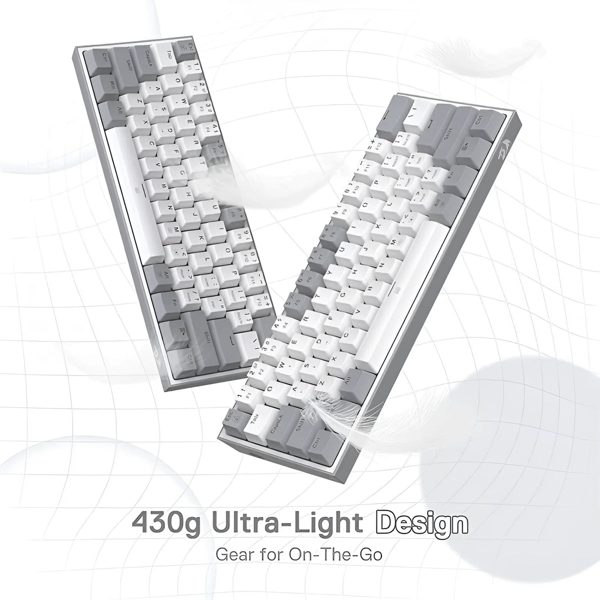 K617 RGB mechanical gaming keyboard in white pink colour with wired USB connection