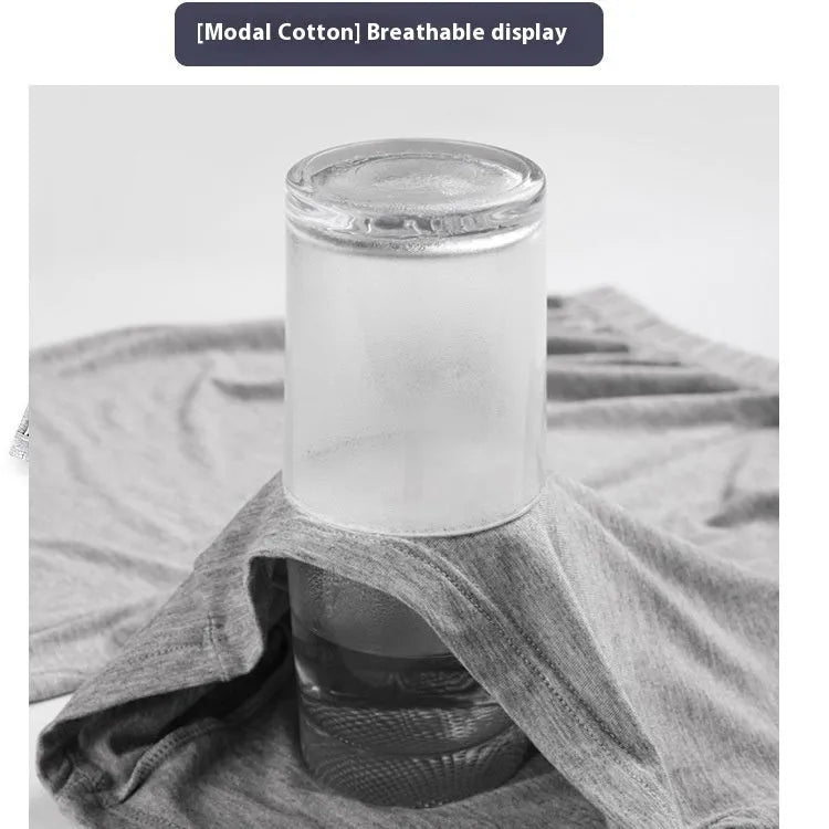Men's solid colour high-waist boxers in modal fabric on a white background.