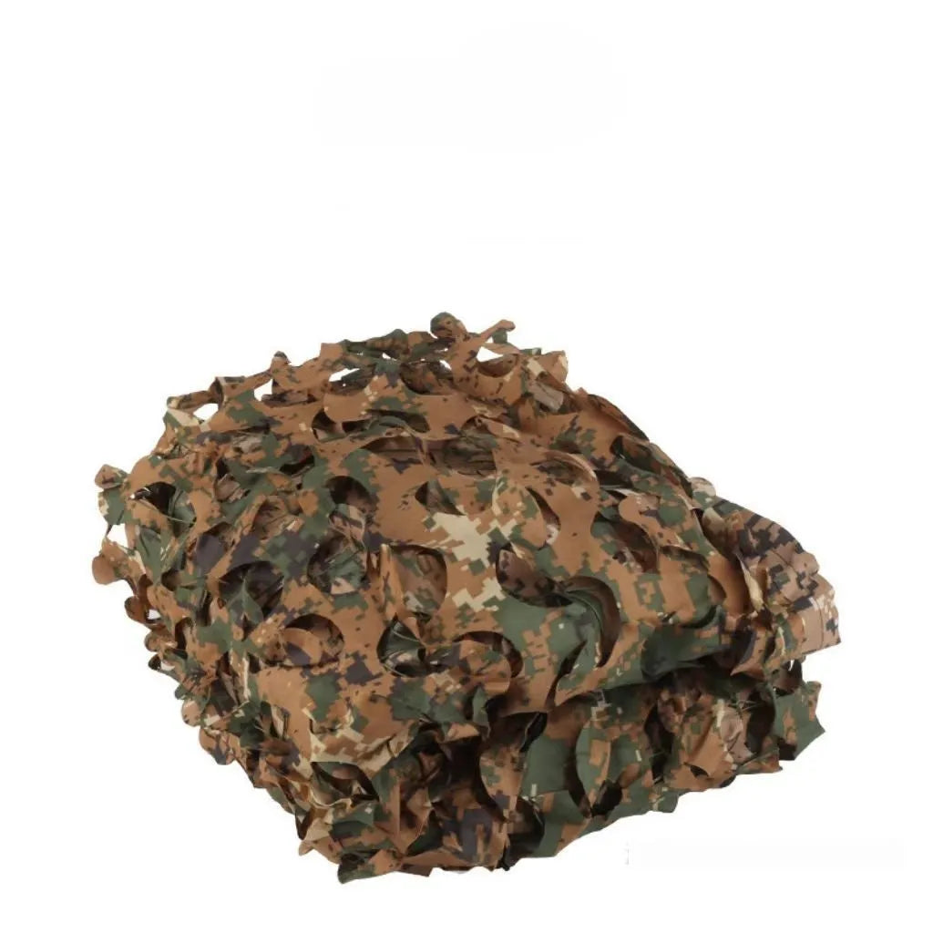 Green camouflage net cover with camp pattern for military and outdoor use