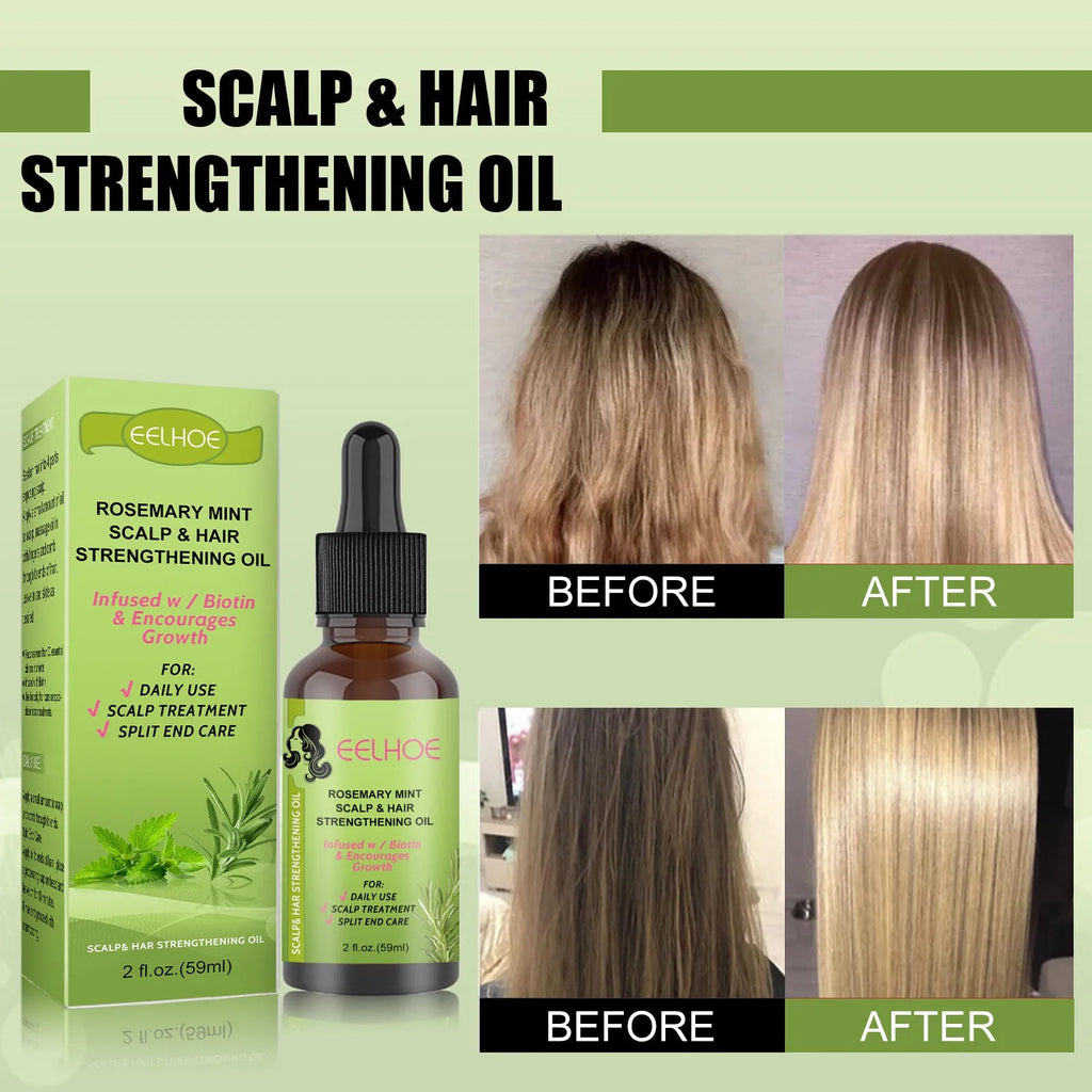 59ml Rosemary Mint Hair Growth Fluid bottle measuring 11.5cm by 3cm