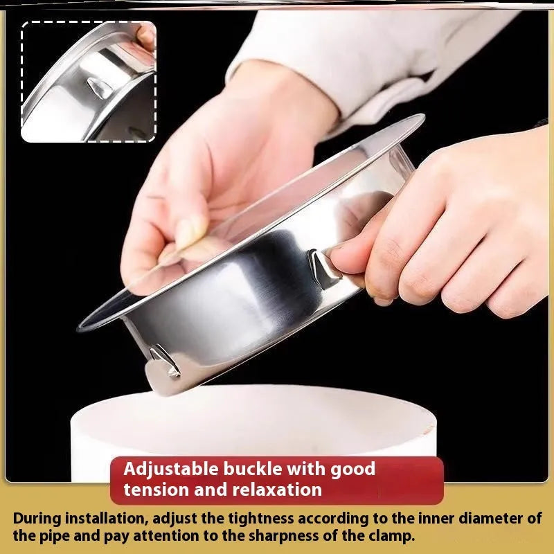 Stainless steel inlay floor drain deodorant seal cover with modern design for 201to160 tube plug