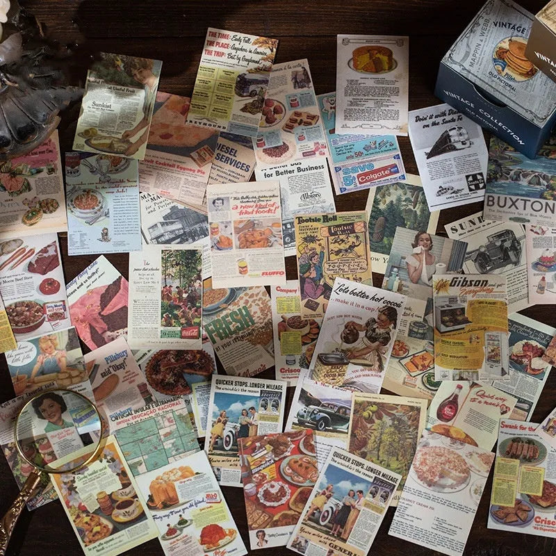 Retro note stickers box set containing 320 pieces of 4cm by 6cm double gummed paper stickers