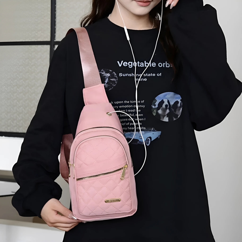 Crossbody chest bag in Oxford cloth with breathable design available in multiple colours