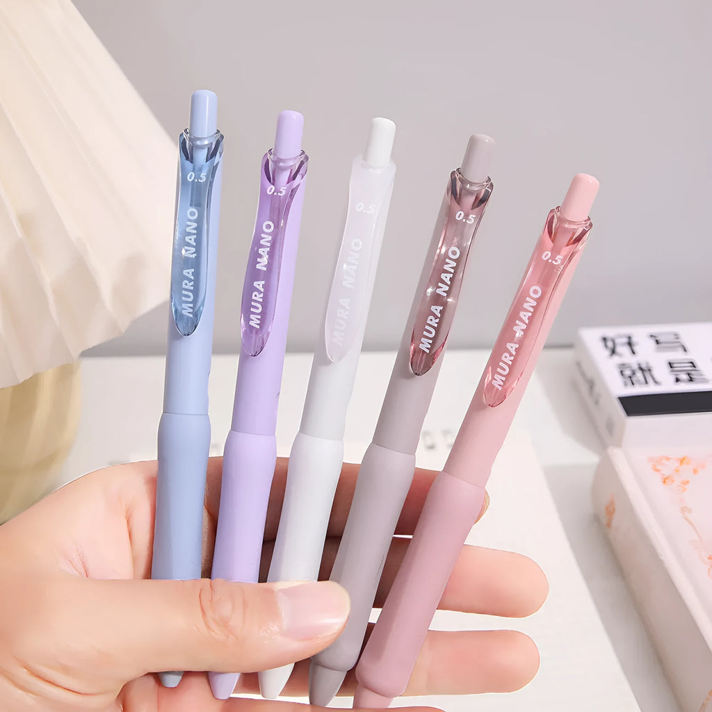Macaron series press gel pen with 0.5mm tip in smoked colour options