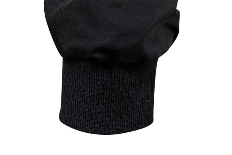 Men's slim-fit casual thin jacket in solid colour on a hanger.