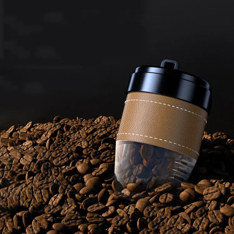 Solid car air freshener in coffee cup shape with coffee beans fragrance