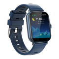 W10 smart watch with curved screen showing heart rate display in blue colour option