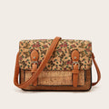 Women's one-shoulder crossbody bag in printed PU leather with single strap