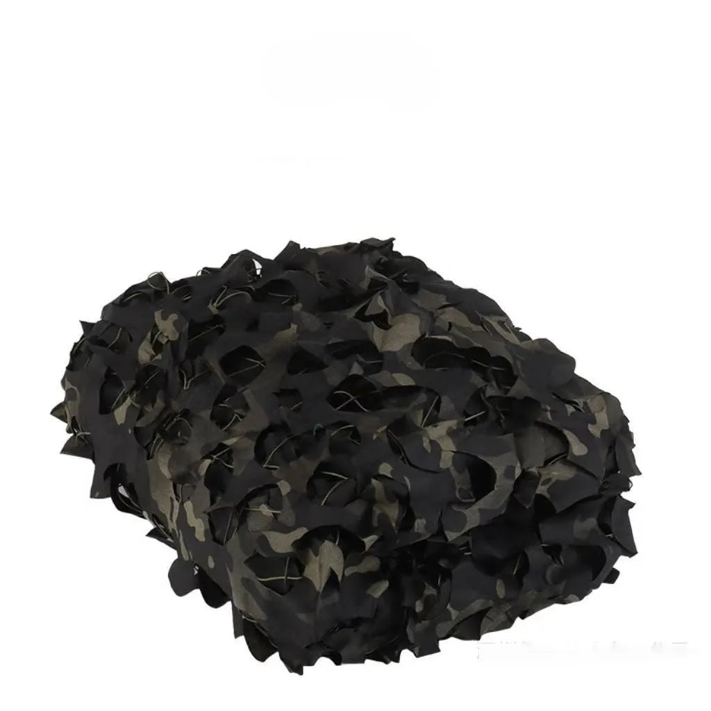 Green camouflage net cover with camp pattern for military and outdoor use