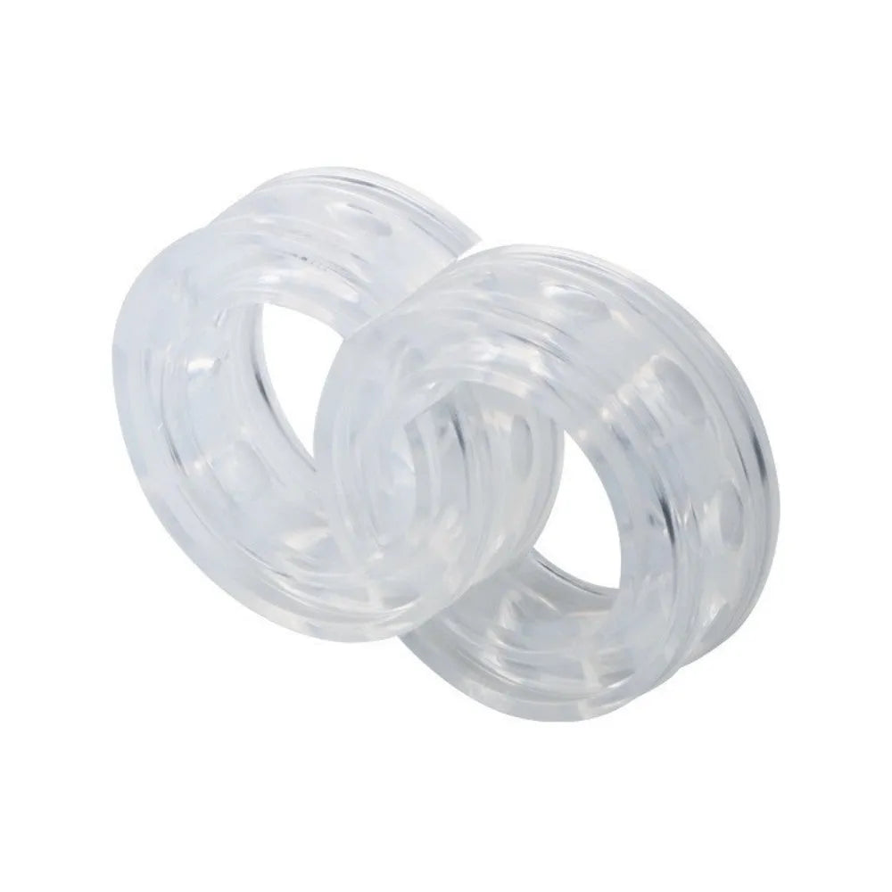Transparent rubber spring shock absorber for car modification, shown with size dimensions.