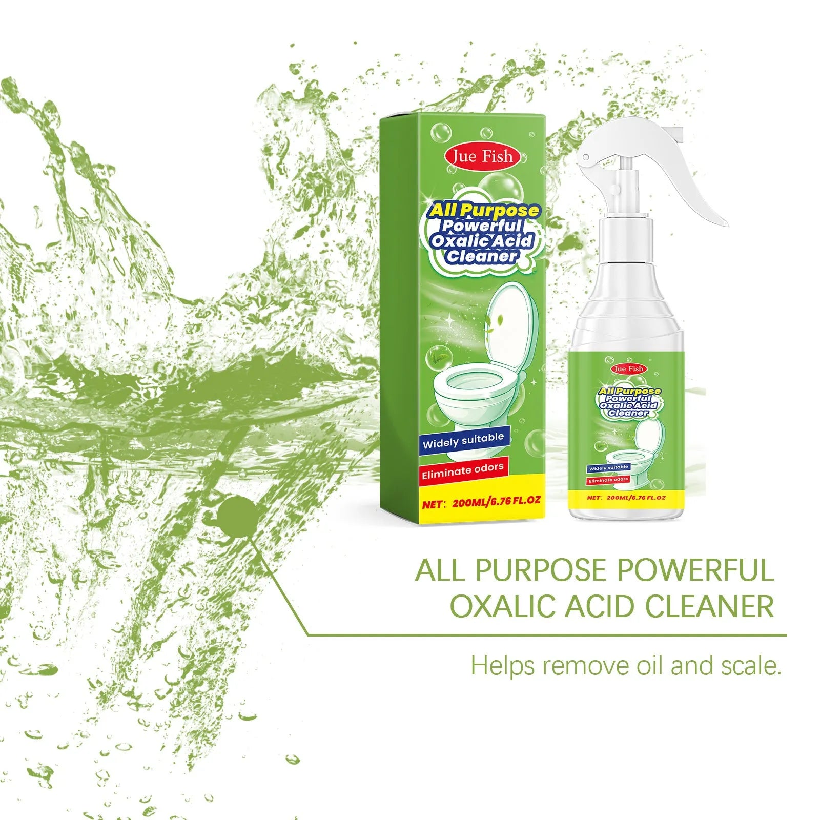 200ml household grease cleaning spray bottle with trigger mechanism measuring 5.5x13.6cm