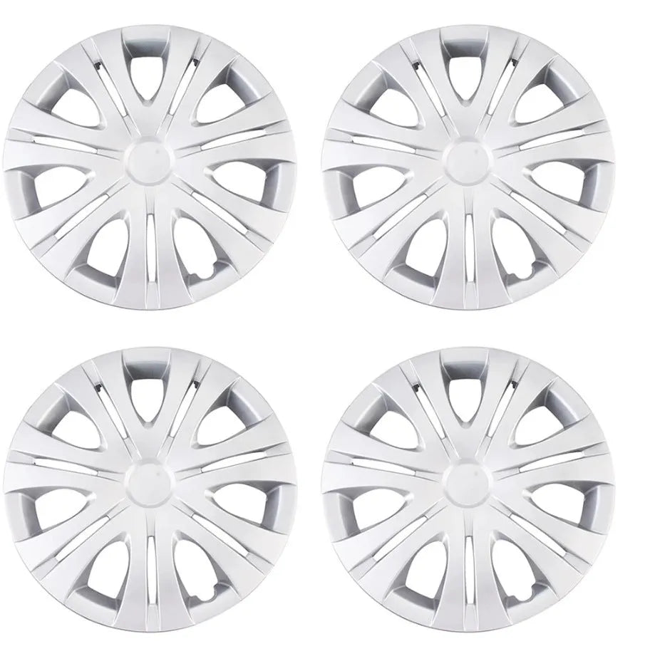 Universal monochrome ABS plastic wheel hub cover in electroplated finish for 15-inch tyre