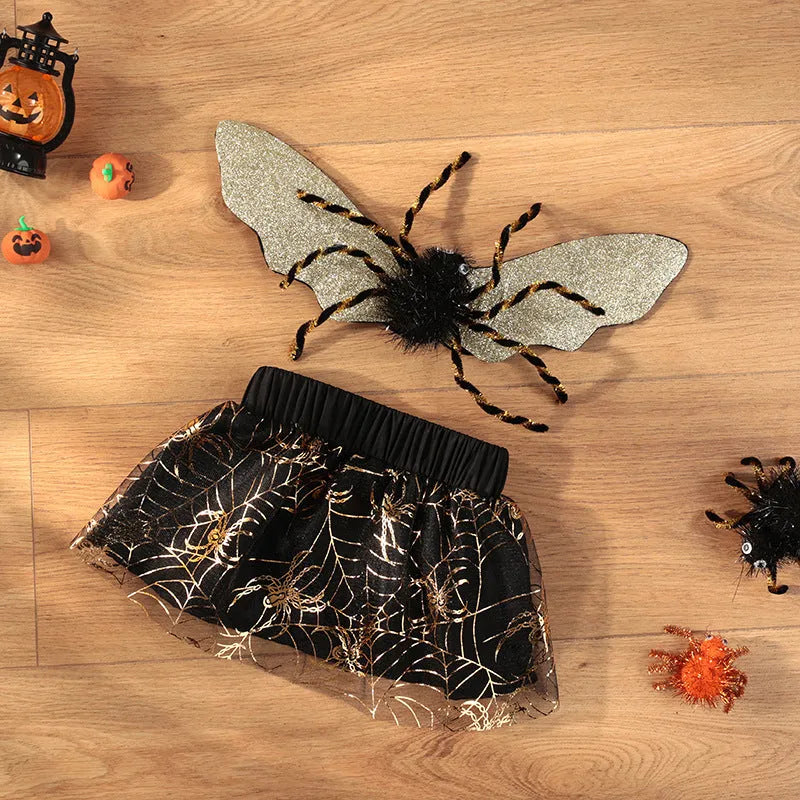 Black polyester pet Halloween suit costume for dogs in sizes S M L XL for party wear