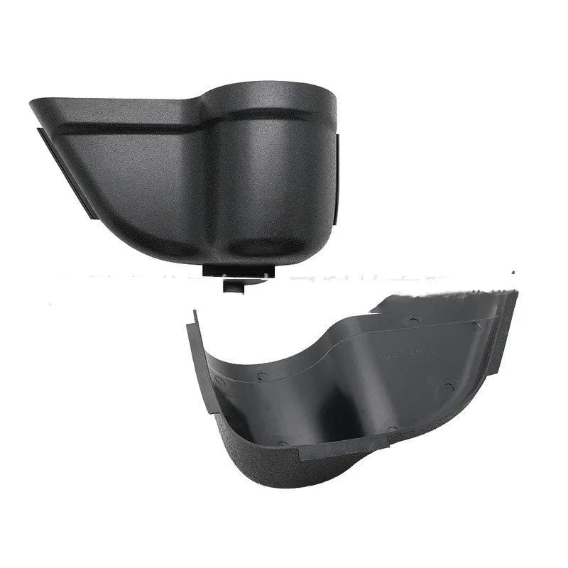 Black ABS door storage box installed on Jeep Wrangler interior door panel