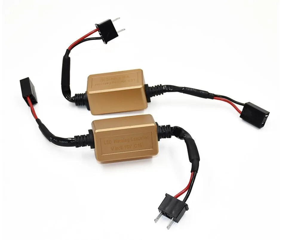 Black LED car headlight Canbus decoder adapter for H1 H4 H7 H11 H13 bulb compatibility