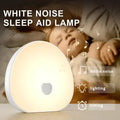 White rechargeable baby feeding comforter with music function for overnight infant care