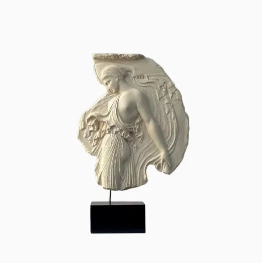 Wine goddess resin sculpture ornament with European styling, measuring 35cm tall