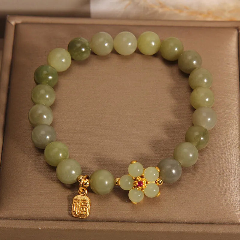 Women's casual alloy bracelet in grey jade colour showing lightweight construction