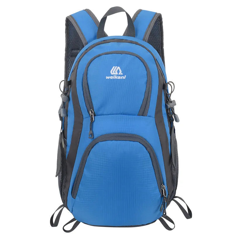 Outdoor sports backpack in multiple colours showing 20L capacity and air pillow belt
