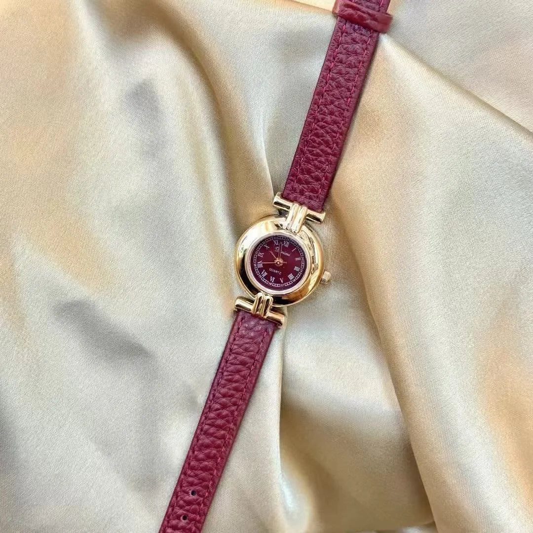 Alloy Ankela women's watch with octagonal diamond and rose gold Chinese style design details