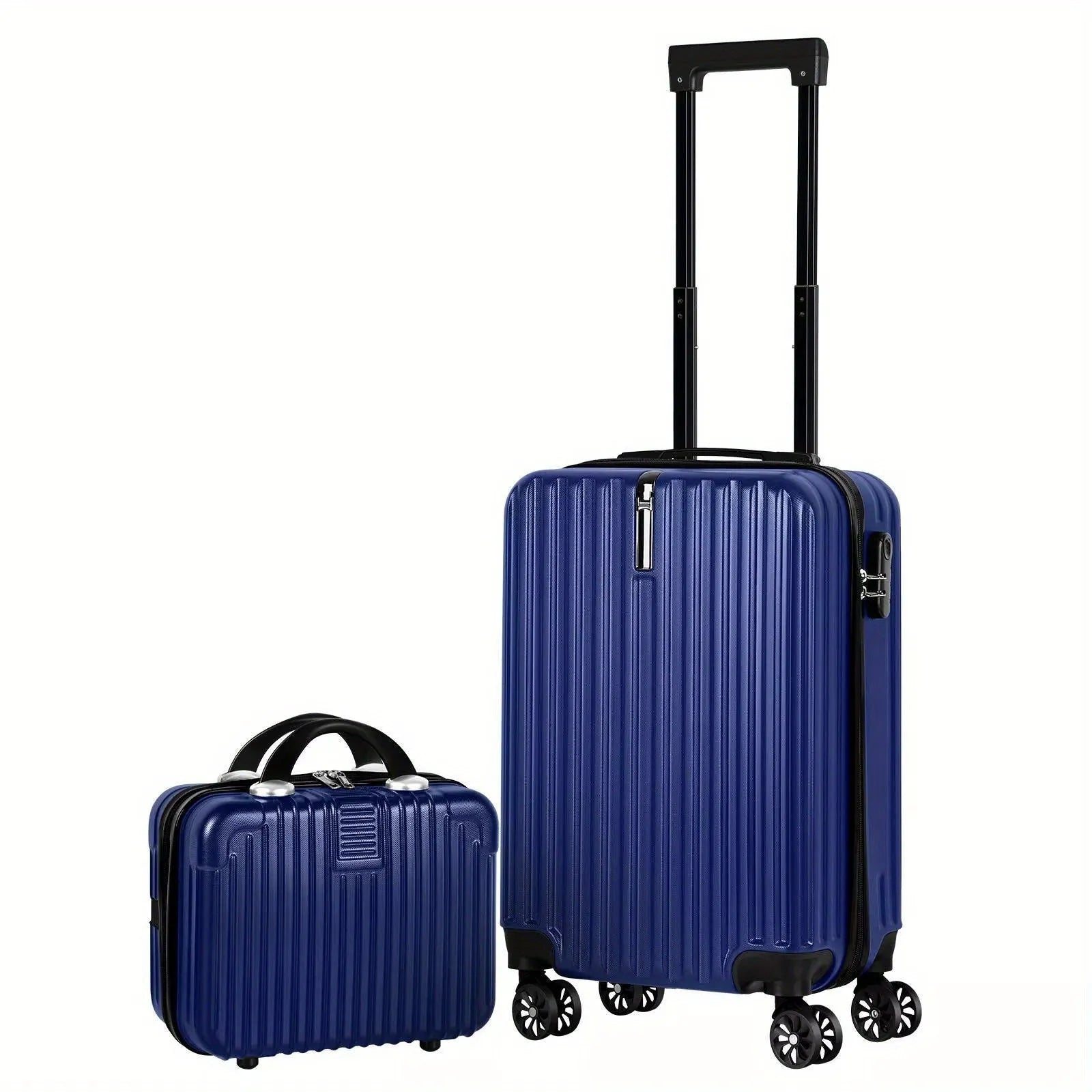 Aluminium alloy luggage travel set with two trunks in towel colour