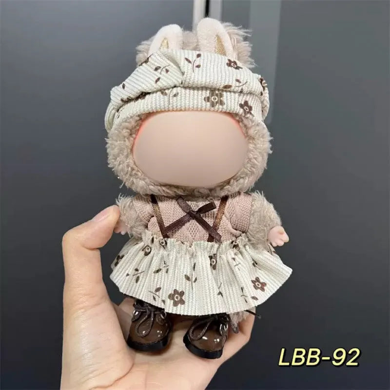 Plastic costume for 17cm vinyl figurine doll clothing display accessory