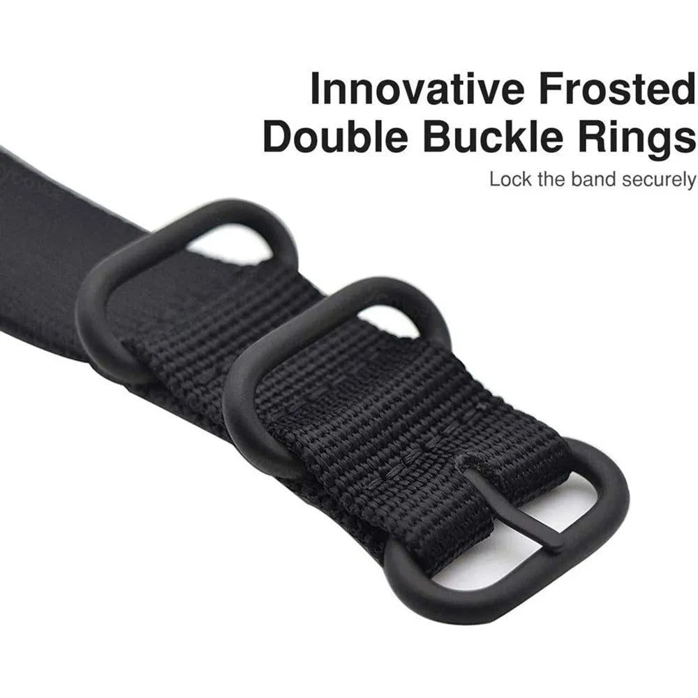 Fitbit Charge replacement nylon strap with three-ring buckle in multiple colour options