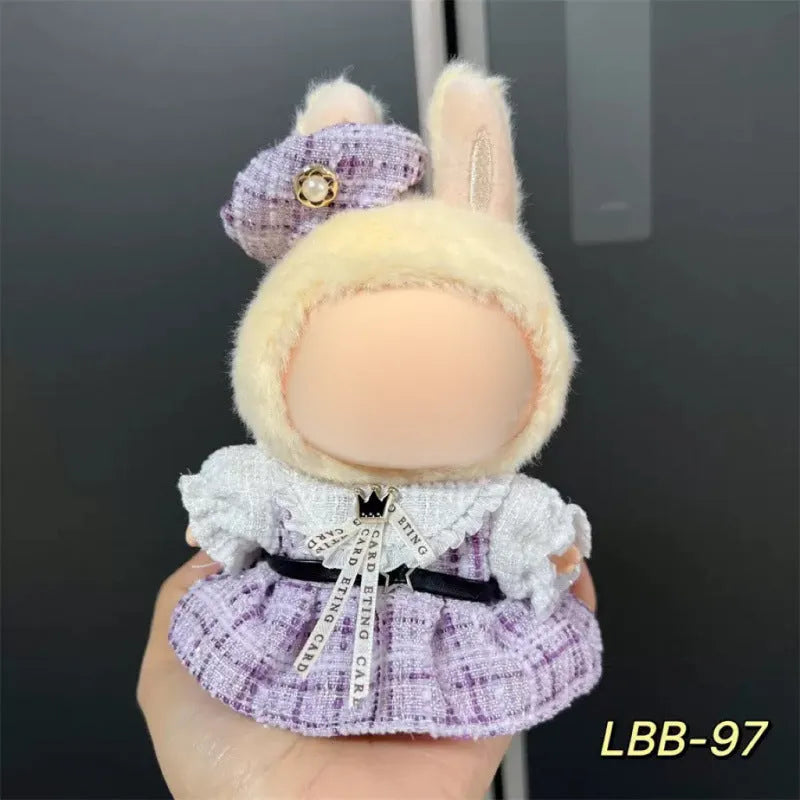 Plastic costume for 17cm vinyl figurine doll clothing display accessory