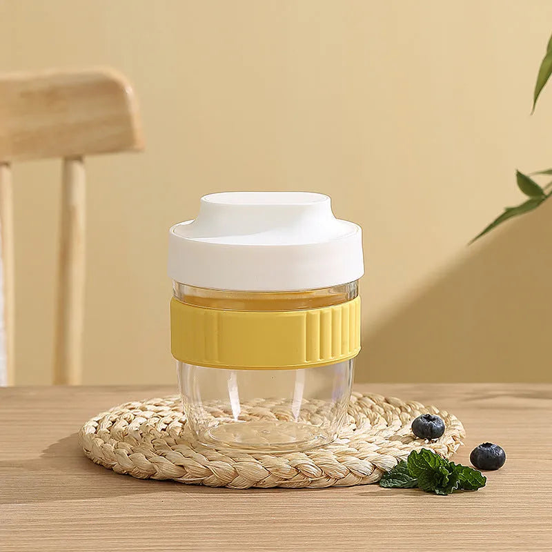 Green purple white pink salad cup with breakfast oat lid and spoon in 480ml or 570ml sizes