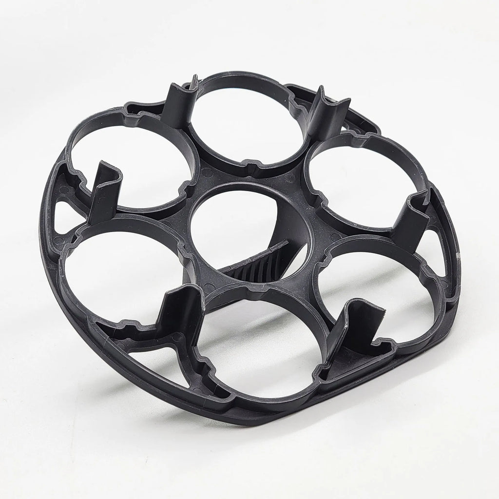 Black plastic egg holder rack for kitchen cooking machines