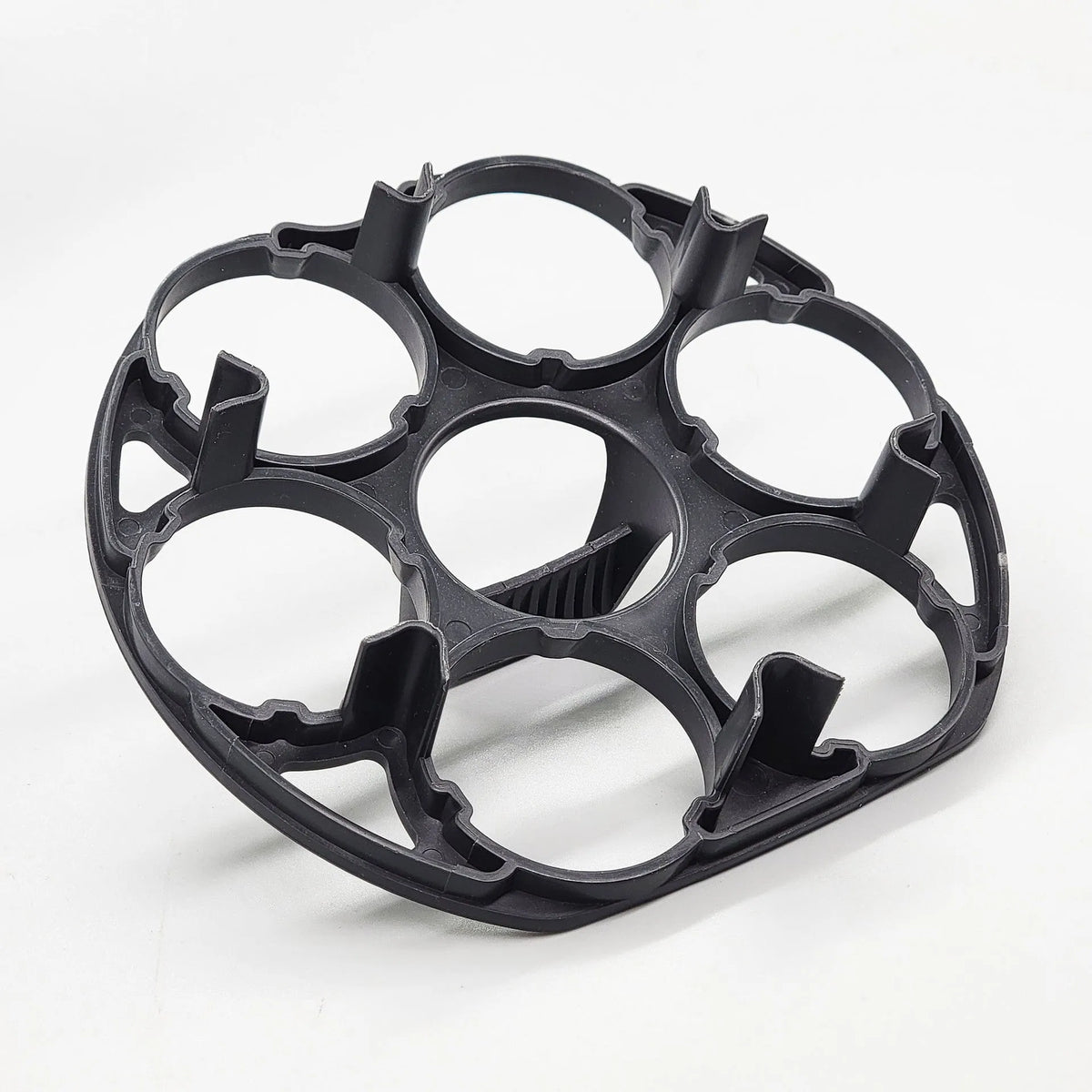 Black plastic egg holder rack for kitchen cooking machines