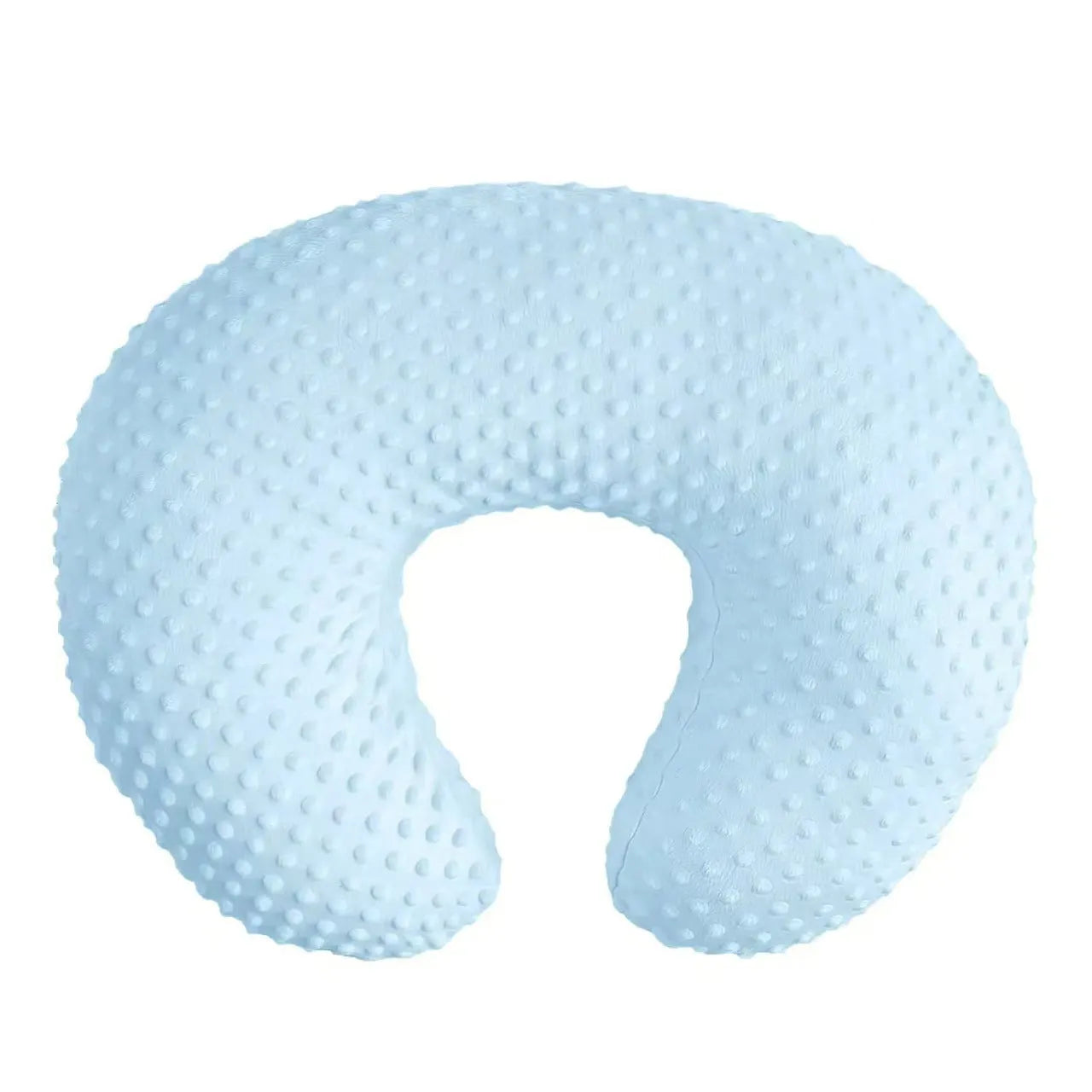 Nursing pillow with removable pillowcase for breastfeeding support and milk spilt prevention