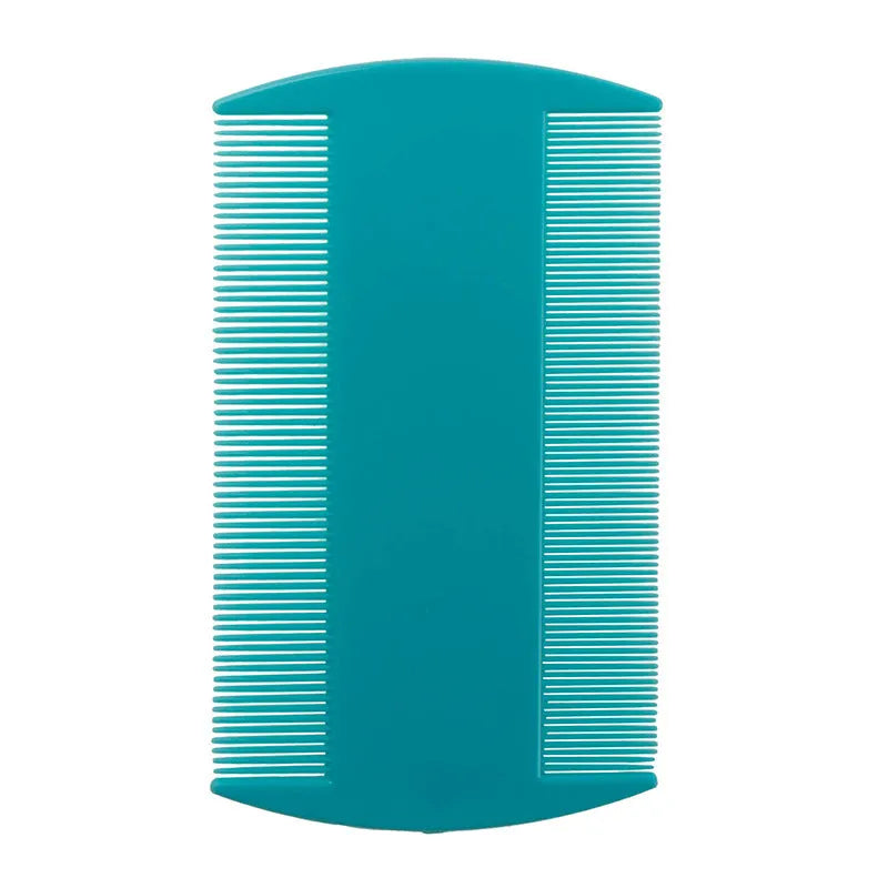 Double-edged plastic lice comb for pets and people in multiple colours