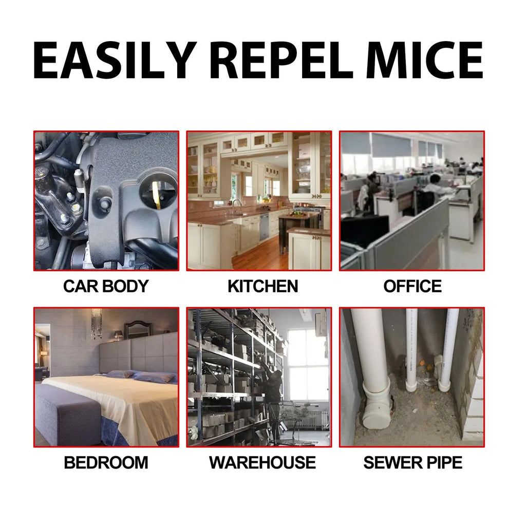 60ml bottle of natural rat repellent spray with essential oils for home and car use.