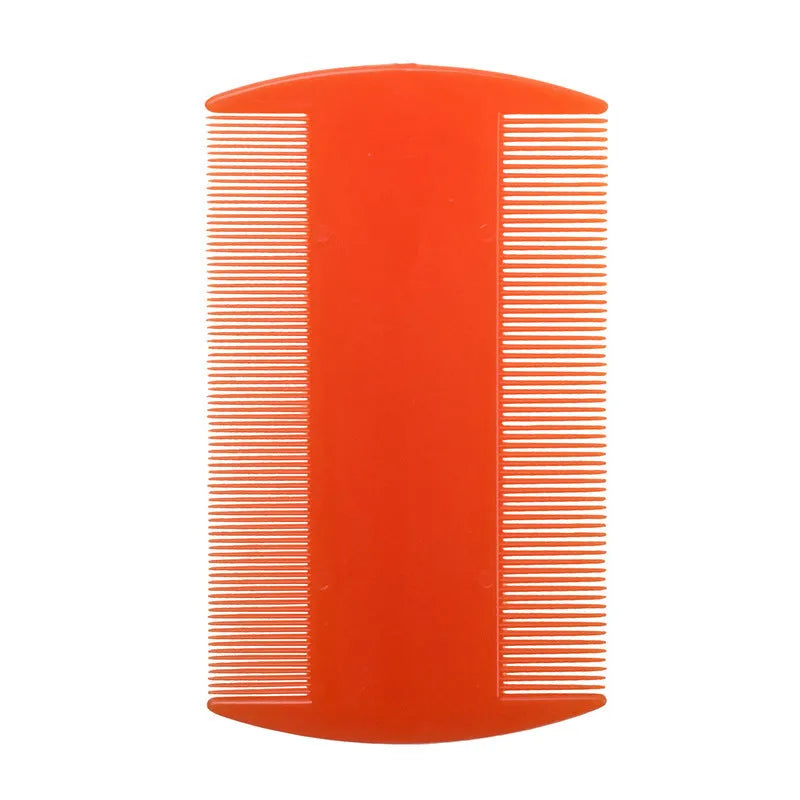 Double-edged plastic lice comb for pets and people in multiple colours