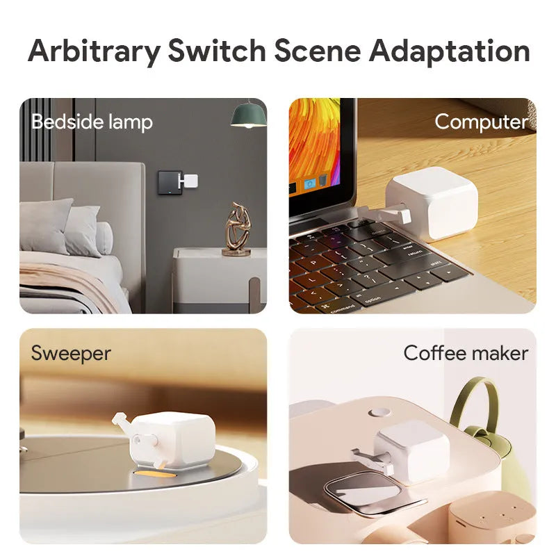 White Bluetooth rocker arm finger robot thumb remote control measuring 53x29x14mm for smart home use