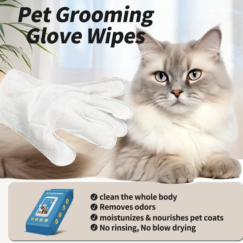Disposable gloves for pet bath cleaning in 20-piece packs with wash free design